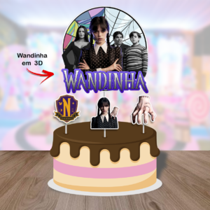 Topo de Bolo tema Wandinha