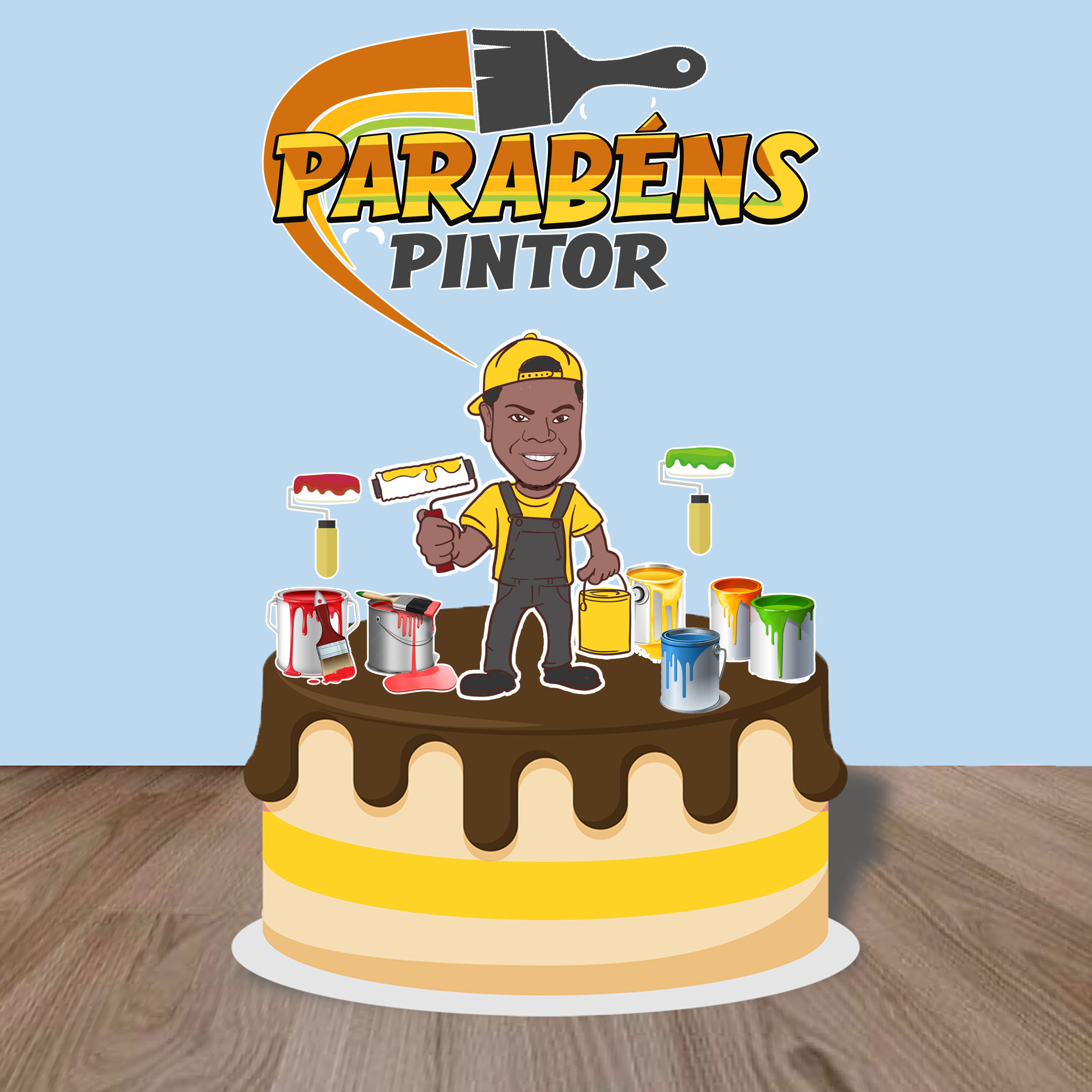Topo de Bolo para Pintor