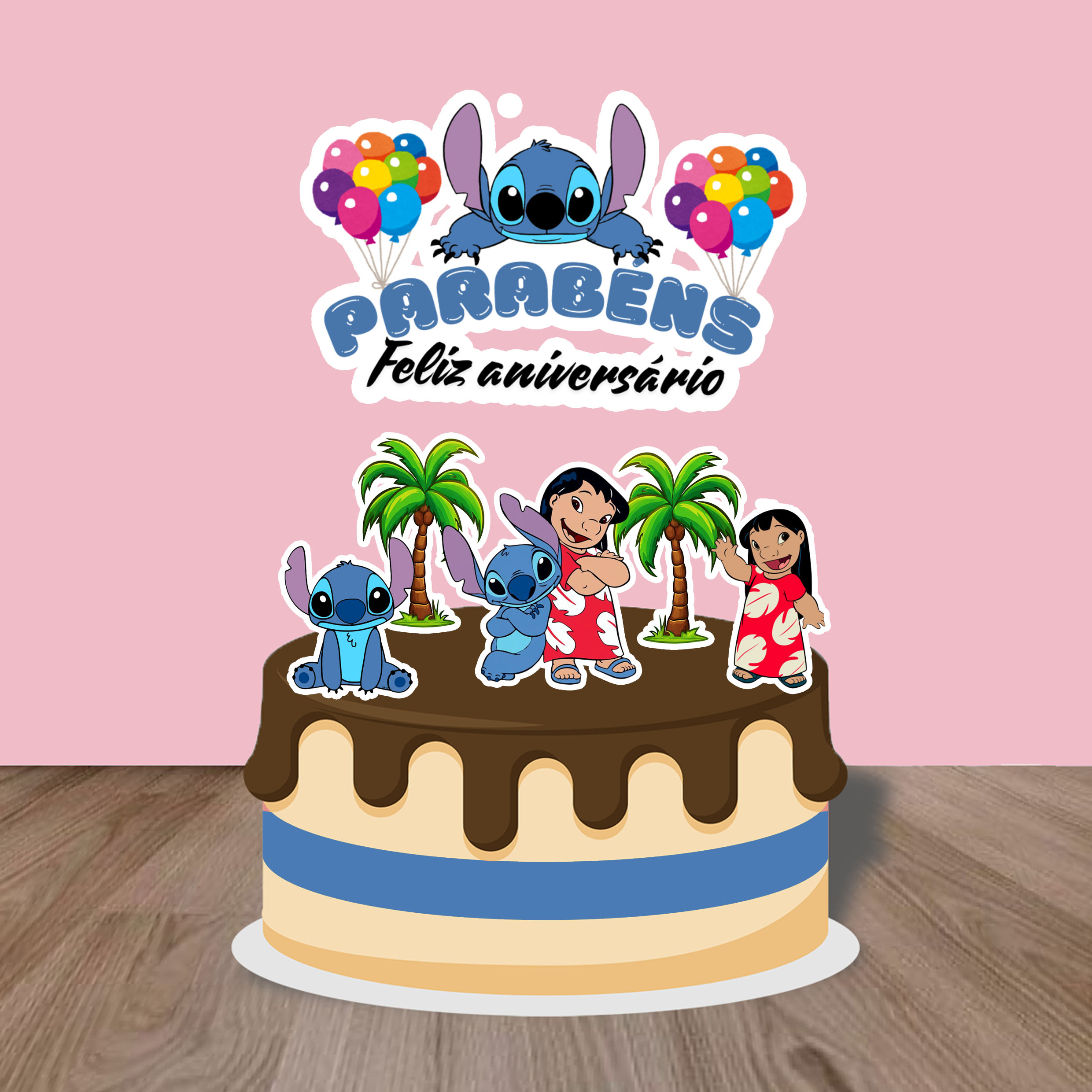 Topo de Bolo tema Stitch PDF