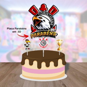 Topo de Bolo tema Corinthians